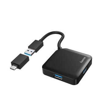 00200116 hub & concentrateur USB 3.2 Gen 1 (3.1 Gen 1) Type-A + Type-C 5000 Mbit/s Noir