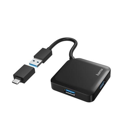 hama  USB-Hub, 4 Ports, USB 3.2 Gen1, 5 Gbit/s 