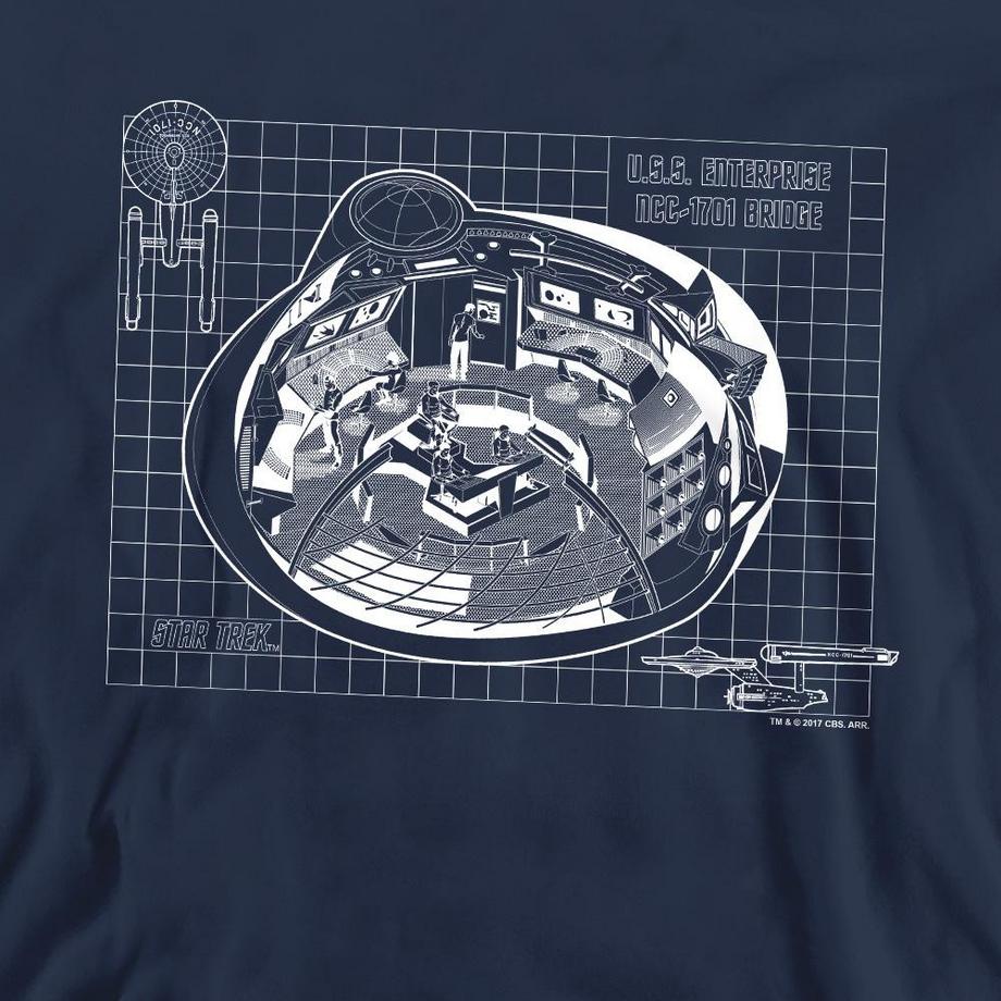 Star Trek Bridge Bedrucktes Regular Fit Sweatshirt  