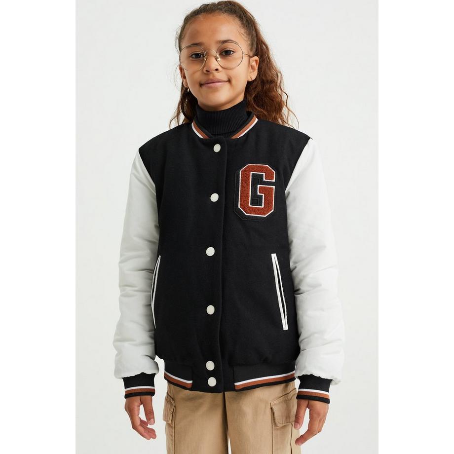 WE Fashion  Mädchen-Stepp-Bomberjacke Mit Stickereien 