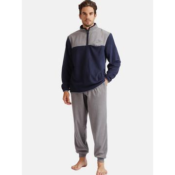 Mikrofleece-Pyjama Hausanzug Hose und Oberteil Sport
