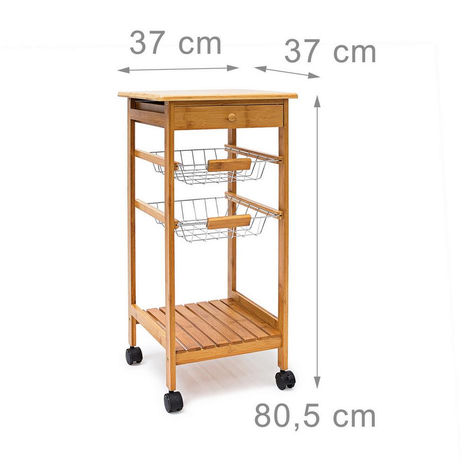 Northix Servierwagen mit 2 Körben  