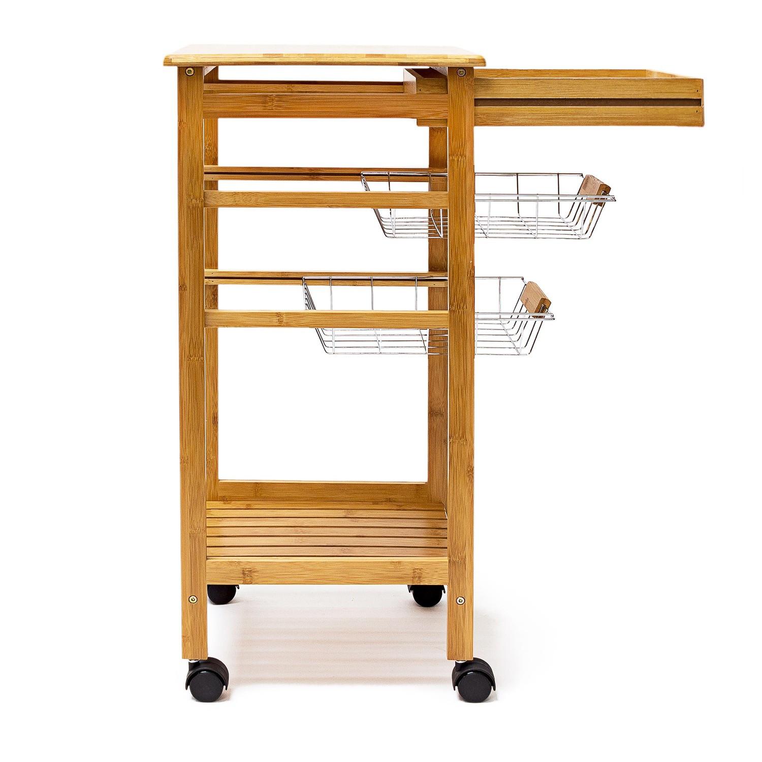 Northix Chariot de service avec 2 paniers  