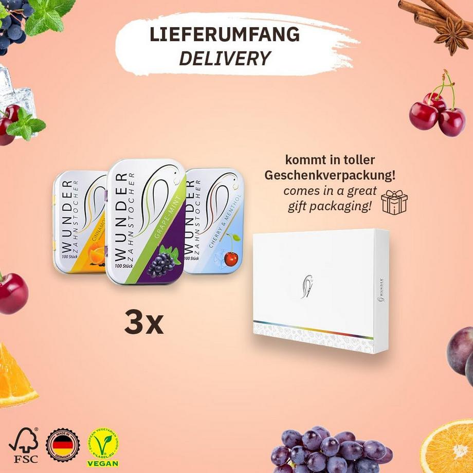 Wunder Zahnstocher  Zahnstocher Tasty-Pack für den Frischekick 