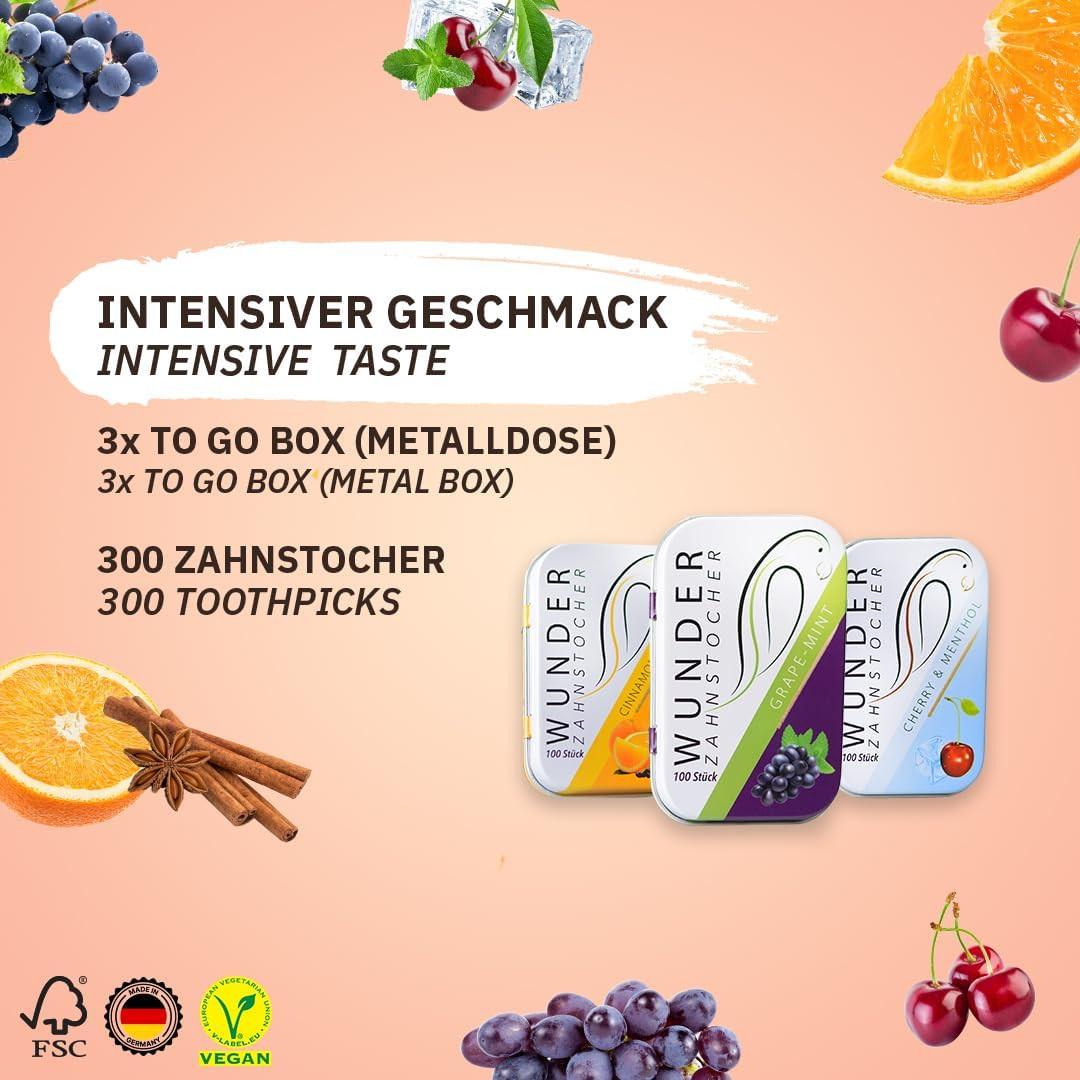 Wunder Zahnstocher  Zahnstocher Tasty-Pack für den Frischekick 