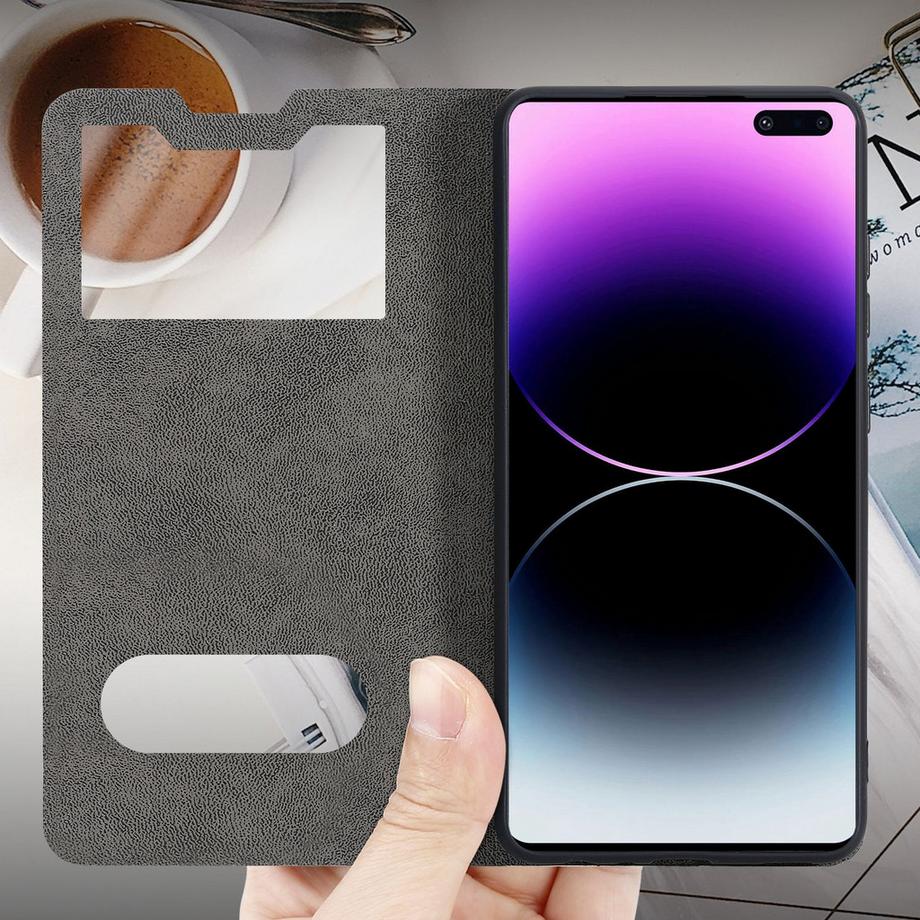 Cadorabo  Housse compatible avec Samsung Galaxy S10 5G - Coque de protection avec fermeture magnétique, fonction de support et 2 fenêtres de visualisation 