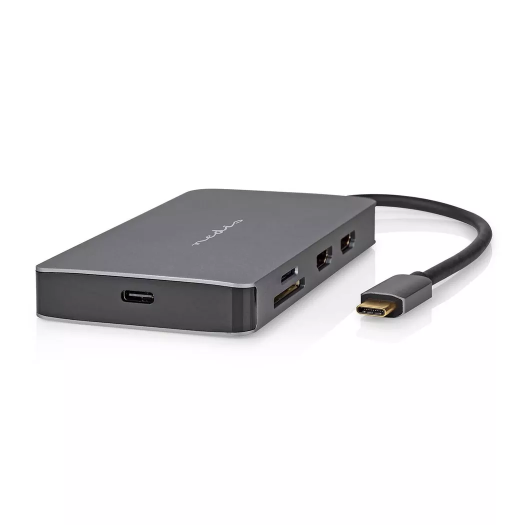 Nedis USB Multi-Port Adapter | 7-in-1 | USB 3.2 Gen 1 | USB-C™ Male | Micro SD / RJ45 Female / SD / USB-C™ Female / 2x HDMI™ / 2x USB-A Female | 5 Gbps