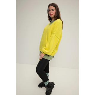 Studio Untold  Pullover, V-Ausschnitt, weiter Langarm, oversized 