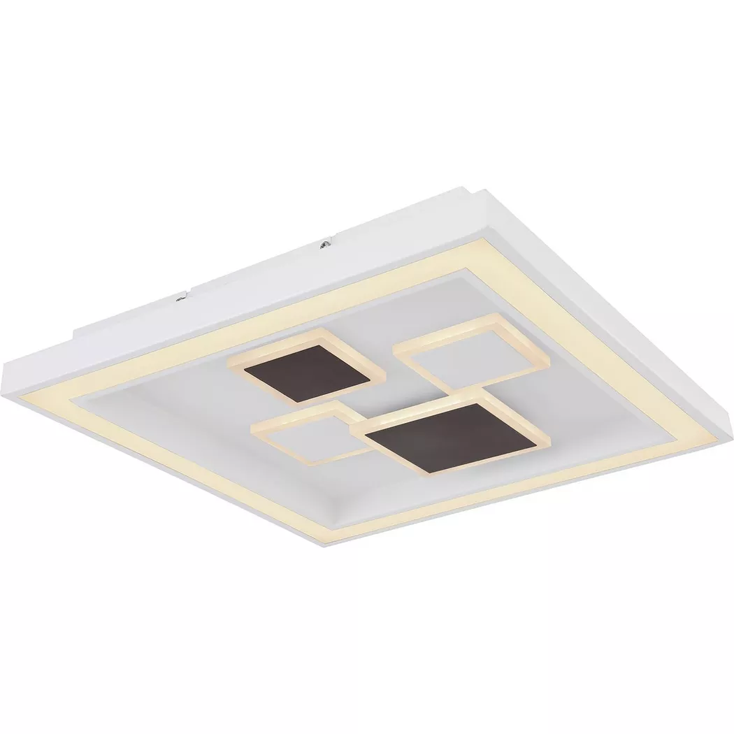 mutoni – Deckenleuchte Nolo Metall weiss 1xLED 48x48x7, One Size, Weiss
