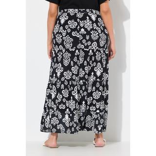 Ulla Popken Rock A-Linie Volants Elastikbund Taschen  