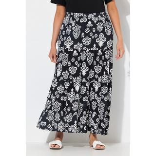 Ulla Popken Rock A-Linie Volants Elastikbund Taschen  