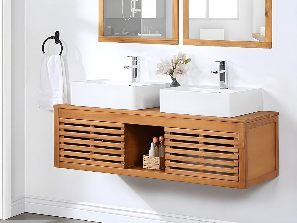 Vente-unique Mobile sotto lavabo sospeso 1 in Legno d'acacia PENEBEL  