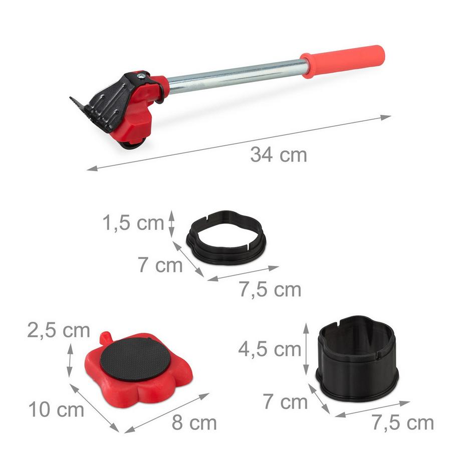 B2X  Set mit Möbelheber und Möbelwagen 