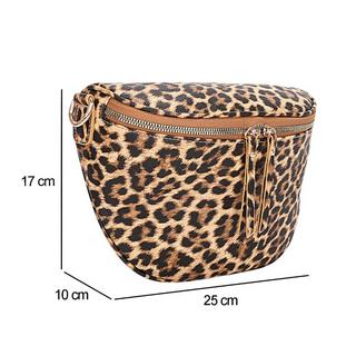 Gallantry  Borsa da donna a banana con stampa leopardo 