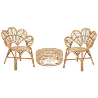 Beliani Bistro Set aus Rattan Boho FLORENTINE II / RANDAZZO  