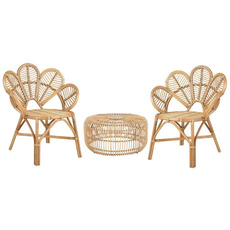 Beliani Bistro Set aus Rattan Boho FLORENTINE II / RANDAZZO  