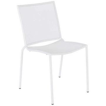 Sedia da giardino impilabile Circe bianca