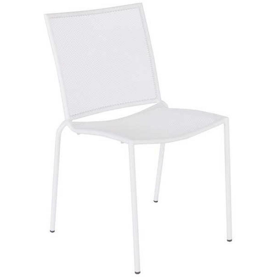 Chaise de jardin empilable Circe blanc