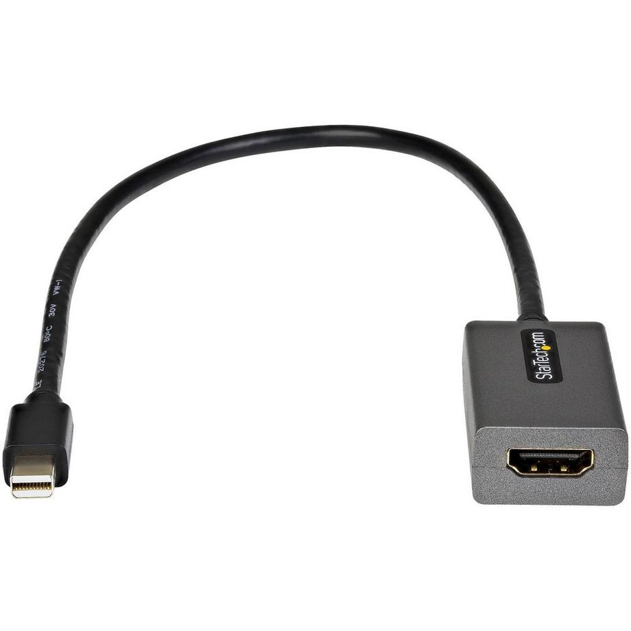 STARTECH.COM  StarTech.com Adaptateur Mini DisplayPort vers HDMI - Dongle mDP vers HDMI - 1080p - mDP 1.2 vers Écran/Affichage HDMI - Convertisseur Vidéo - Câble Attaché de 30,4cm - Version Améliorée de MDP2HDMI 