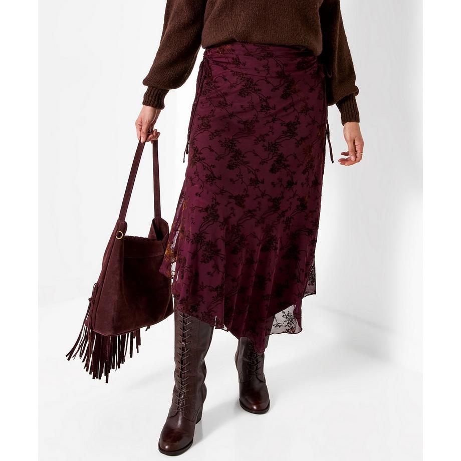 Joe Browns Jupe Asymétrique Floquée Fleurie à Détail Lacé  