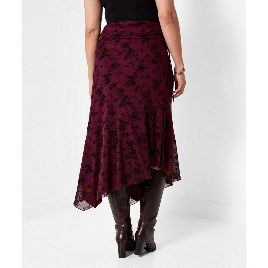 Joe Browns Jupe Asymétrique Floquée Fleurie à Détail Lacé  
