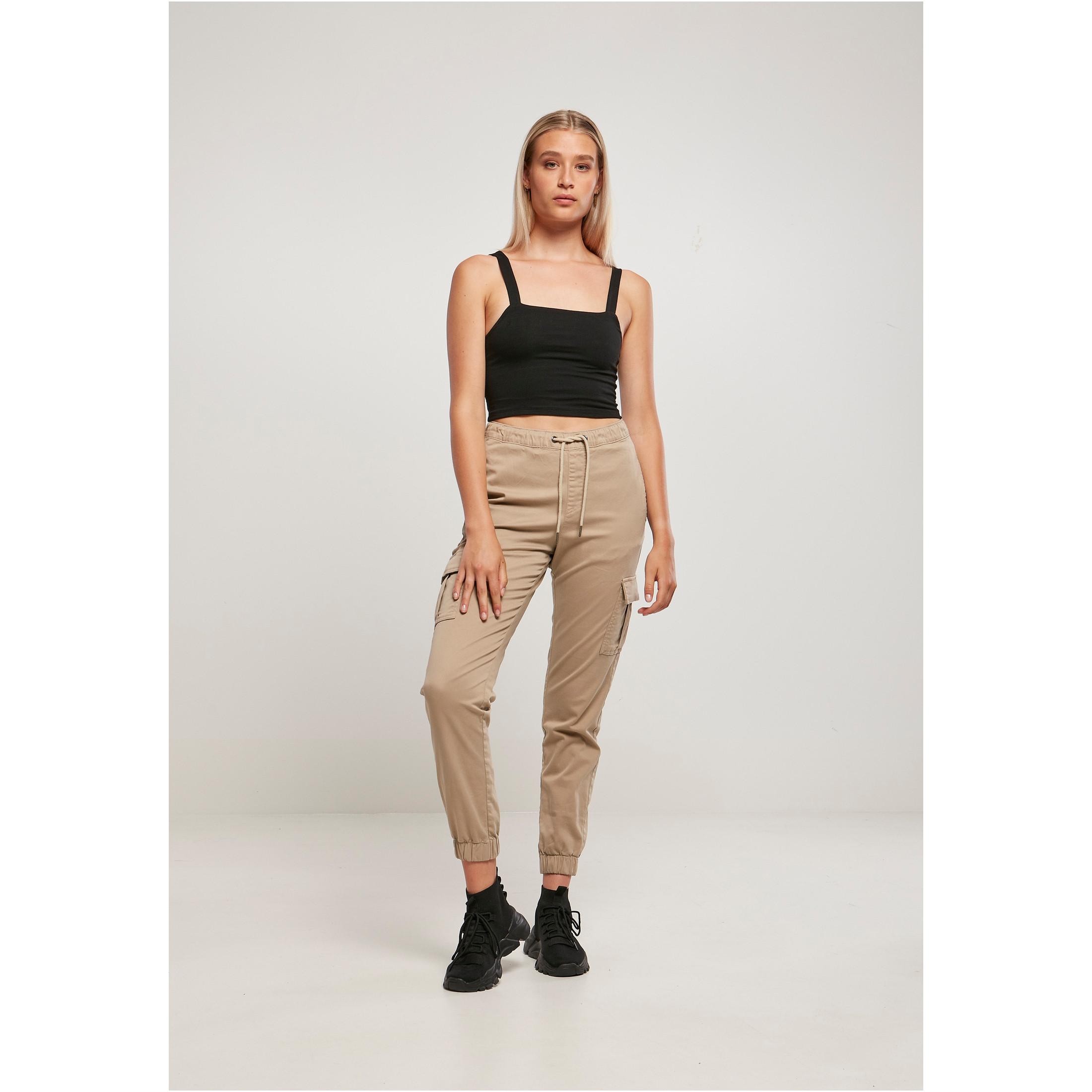 URBAN CLASSICS Pantalon Jogging Cargo Taille Haute  