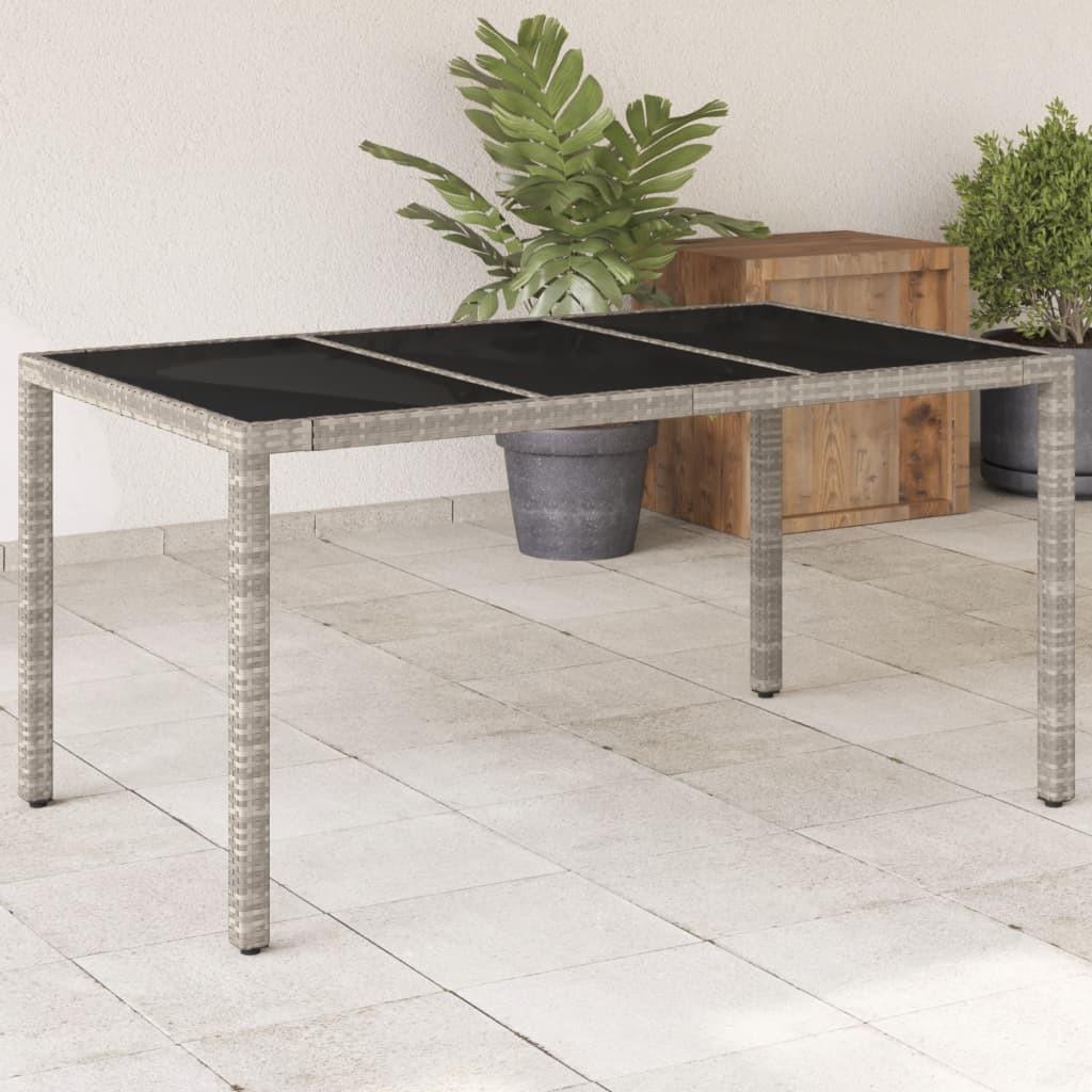 VidaXL Table de jardin rotin synthétique  