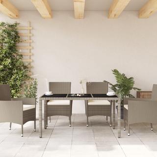 VidaXL Table de jardin rotin synthétique  