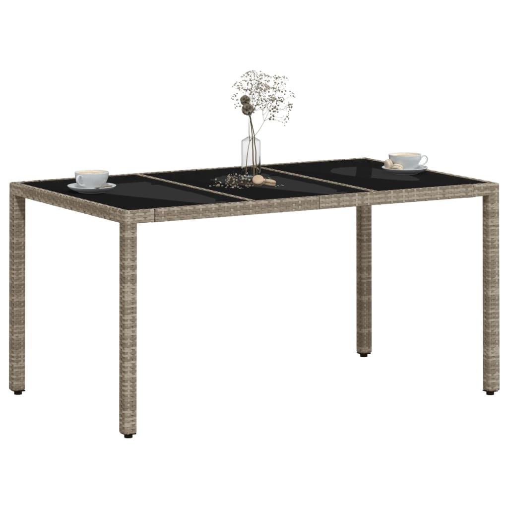 VidaXL Table de jardin rotin synthétique  