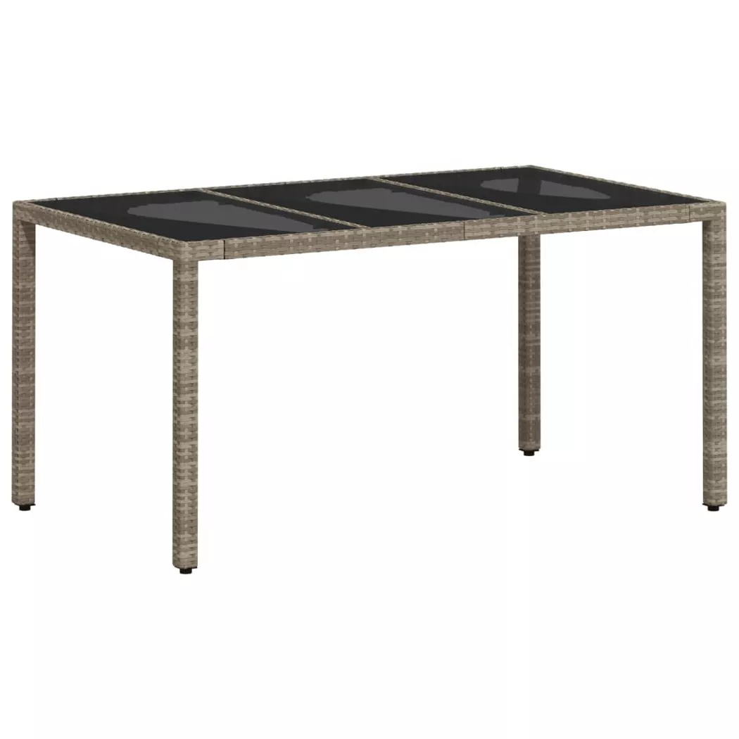 VidaXL - Table de jardin rotin synthétique, One Size, Gris