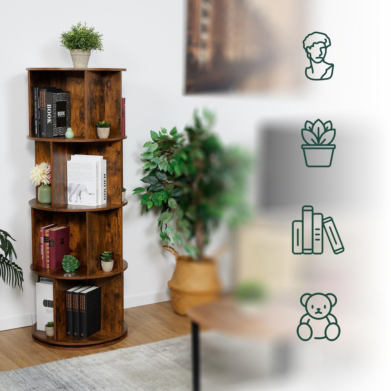 Northix Rotierender Bücherturm  