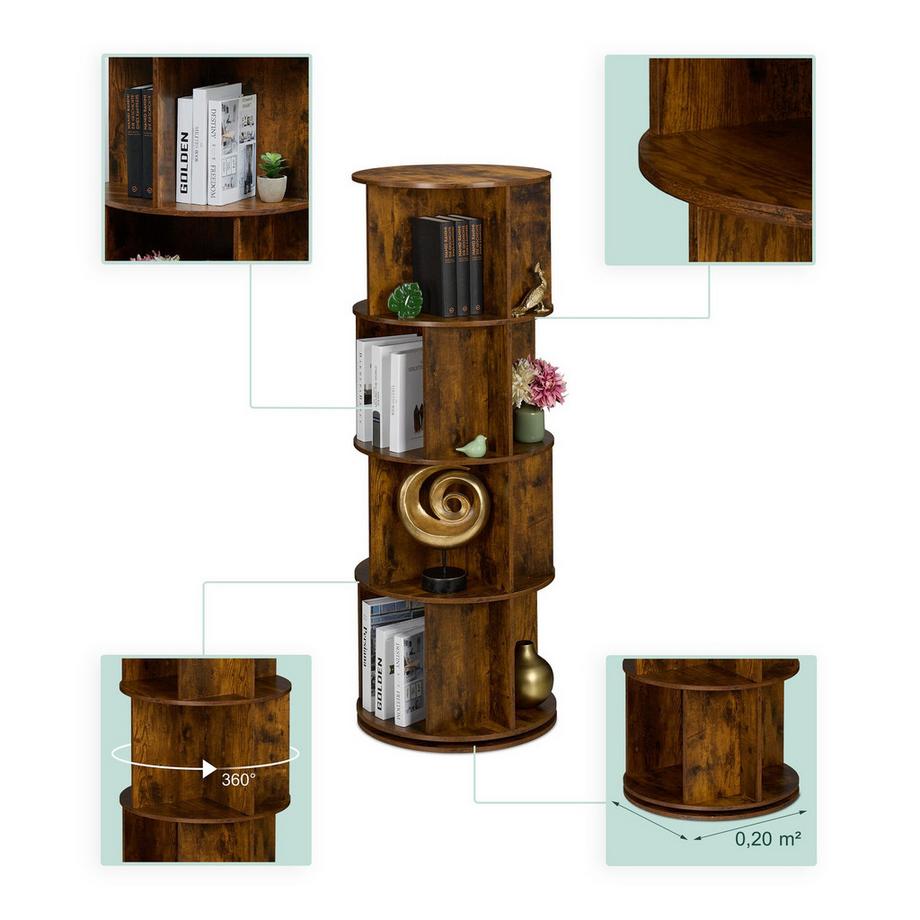 Northix Torre di libri rotante  