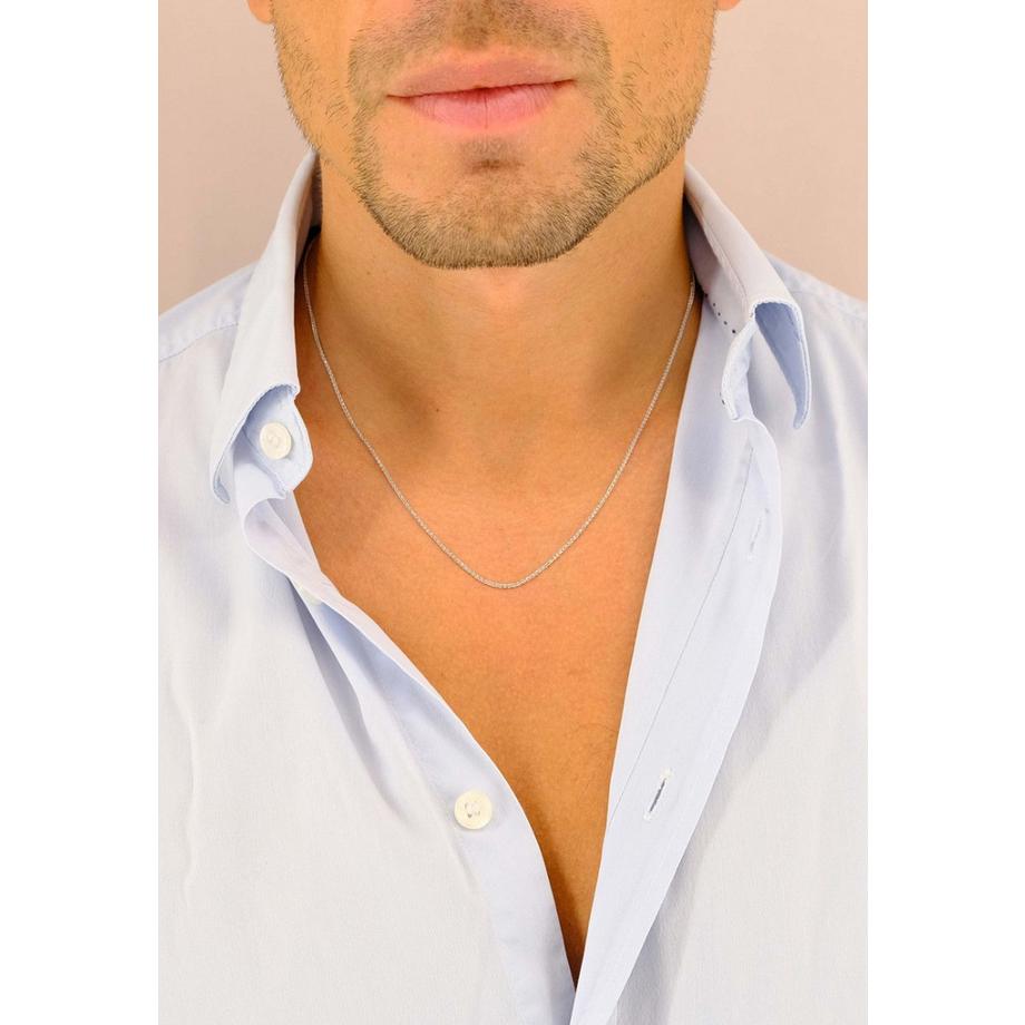 MUAU Schmuck  Collier palmier or blanc 750, 1,2mm, 45cm 