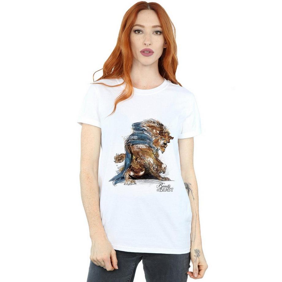 Disney Beauty And The Beast T-Shirt Stampata  