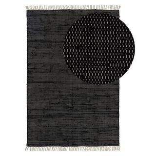 Benuta Tapis fabriqué à partir de matériaux recyclés Tom Noir  