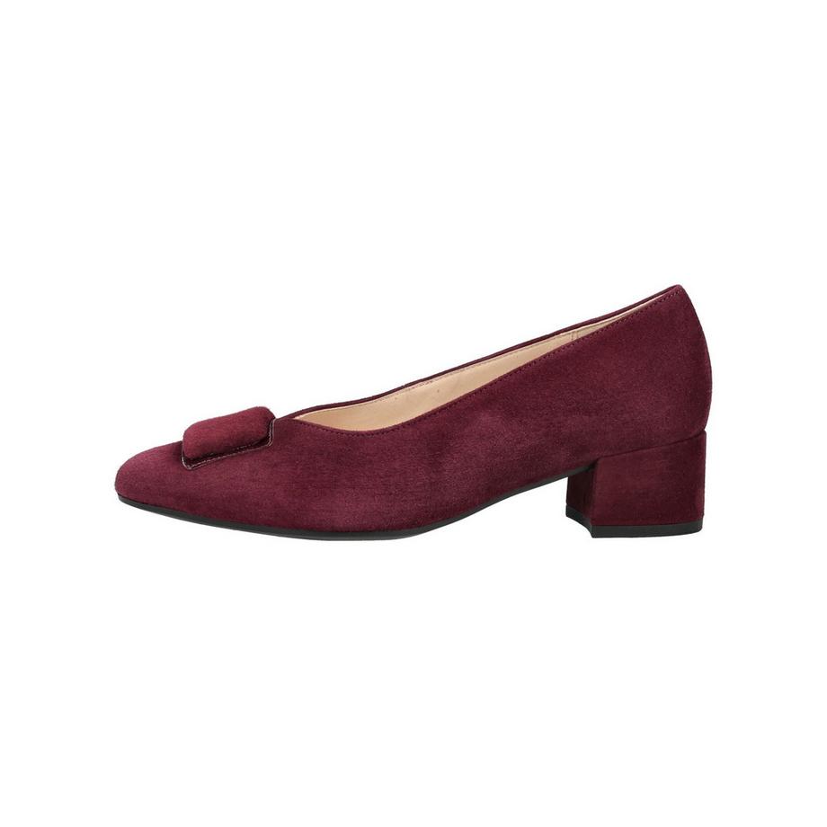Gabor Velours Pumps mit Blockabsatz und Schleifendetail  