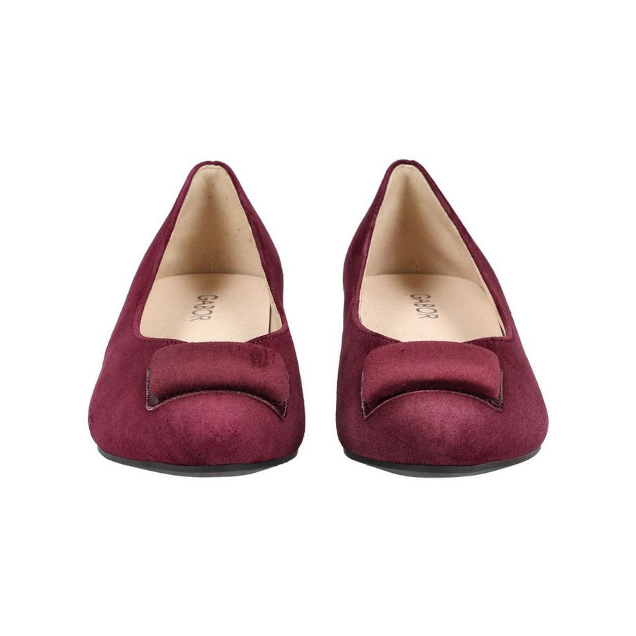 Gabor Velours Pumps mit Blockabsatz und Schleifendetail  