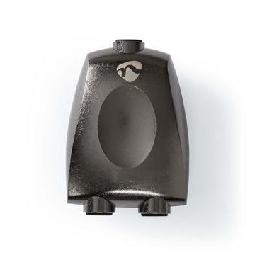 TosLink Adapter | TosLink Buchse | 2x TosLink Buchse | Splitter | Aluminium | Grau mit Metall | 1 Stk. | Box