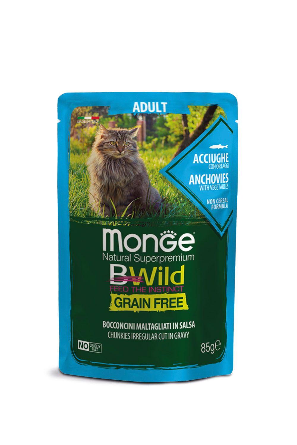 Monge  BWild pour chat aux anchois - Multipack 