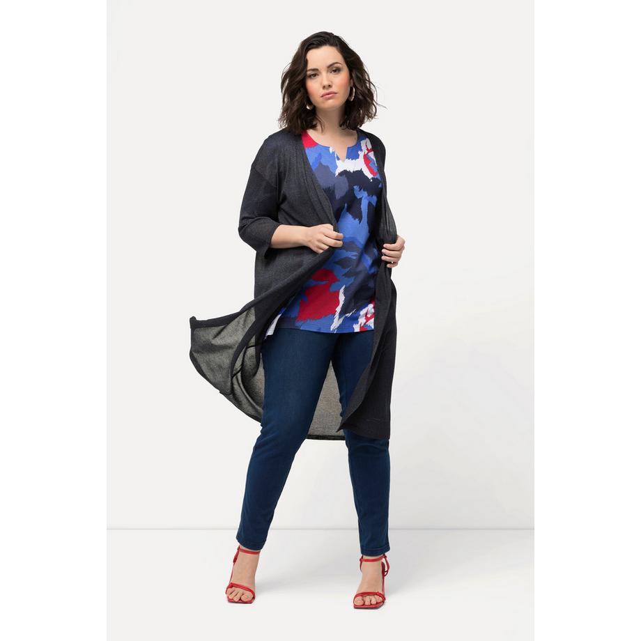 Ulla Popken Cardigan Ouvert Col V Pailleté  