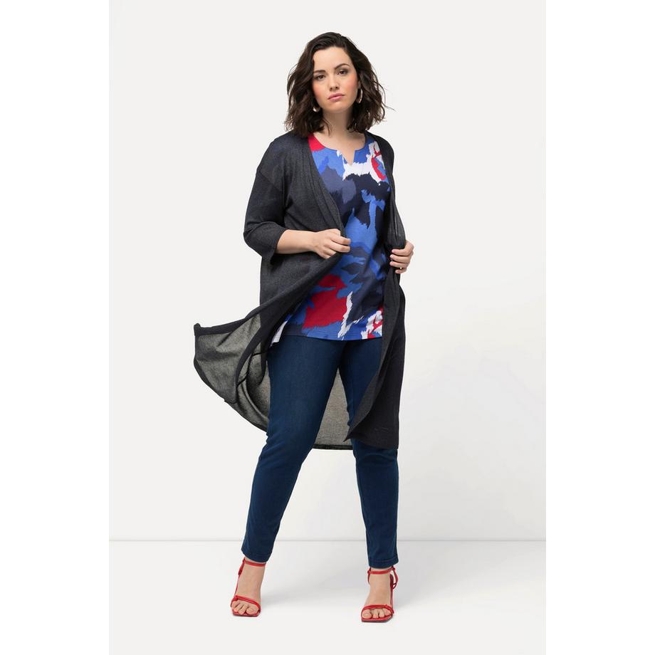 Ulla Popken Cardigan Ouvert Col V Pailleté  