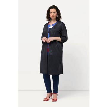 Cardigan coupe ouverte, encolure en V, maille brillante