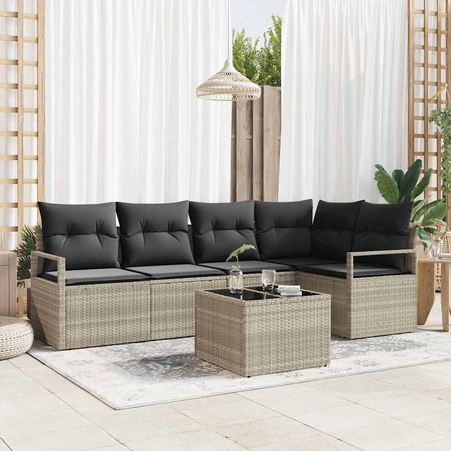 VidaXL Canapé d’extérieur poly rattan  