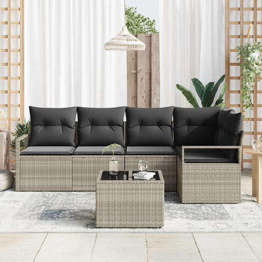VidaXL Canapé d’extérieur poly rattan  