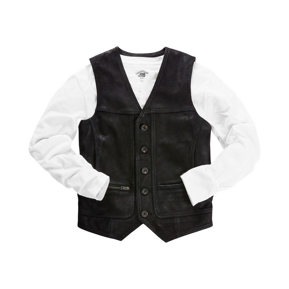Joe Browns Gilet Biker in Pelle Scamosciata  