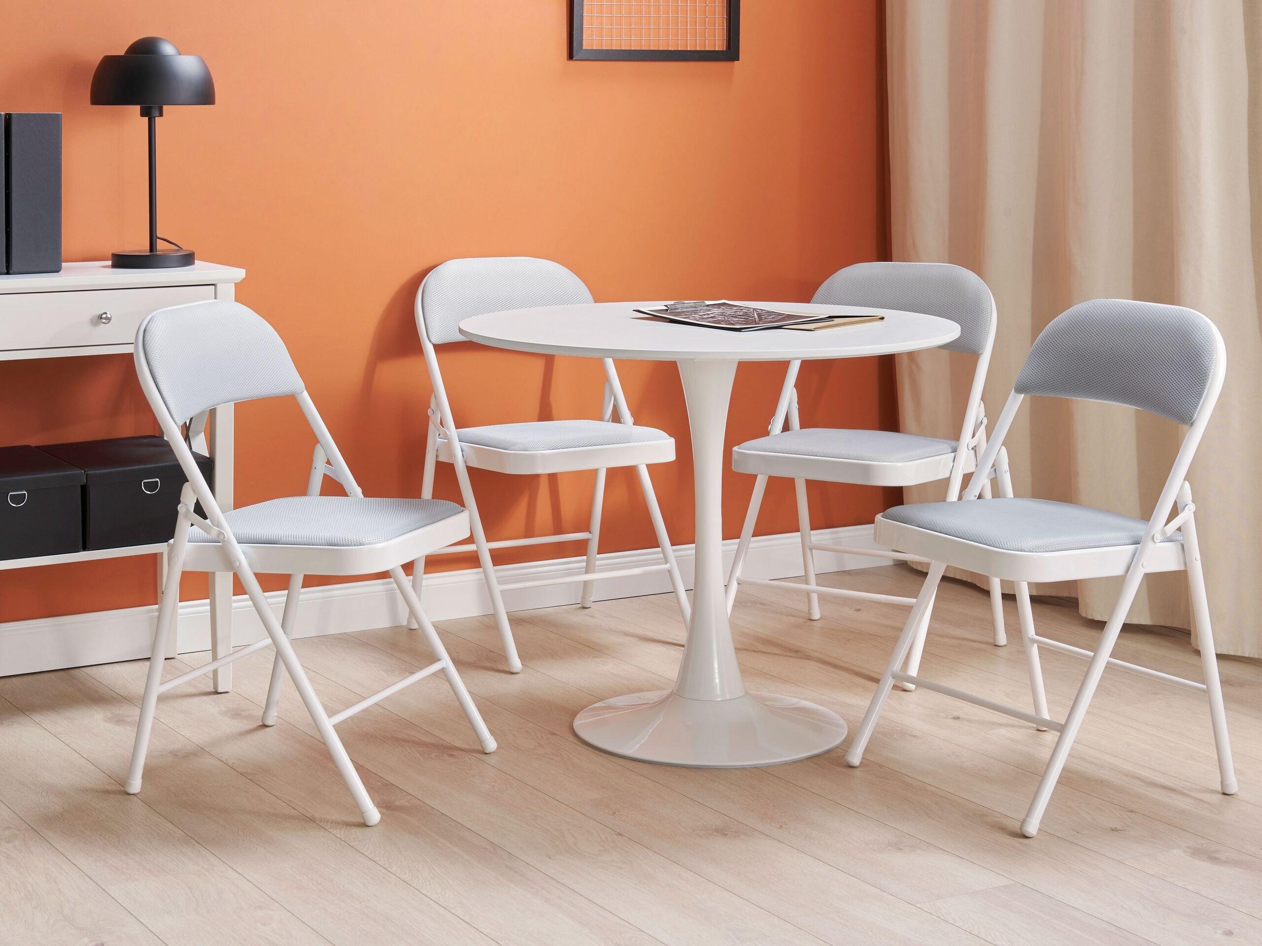 Beliani Lot de 4 chaises pliantes en Tissu maillé Minimaliste SPARKS  