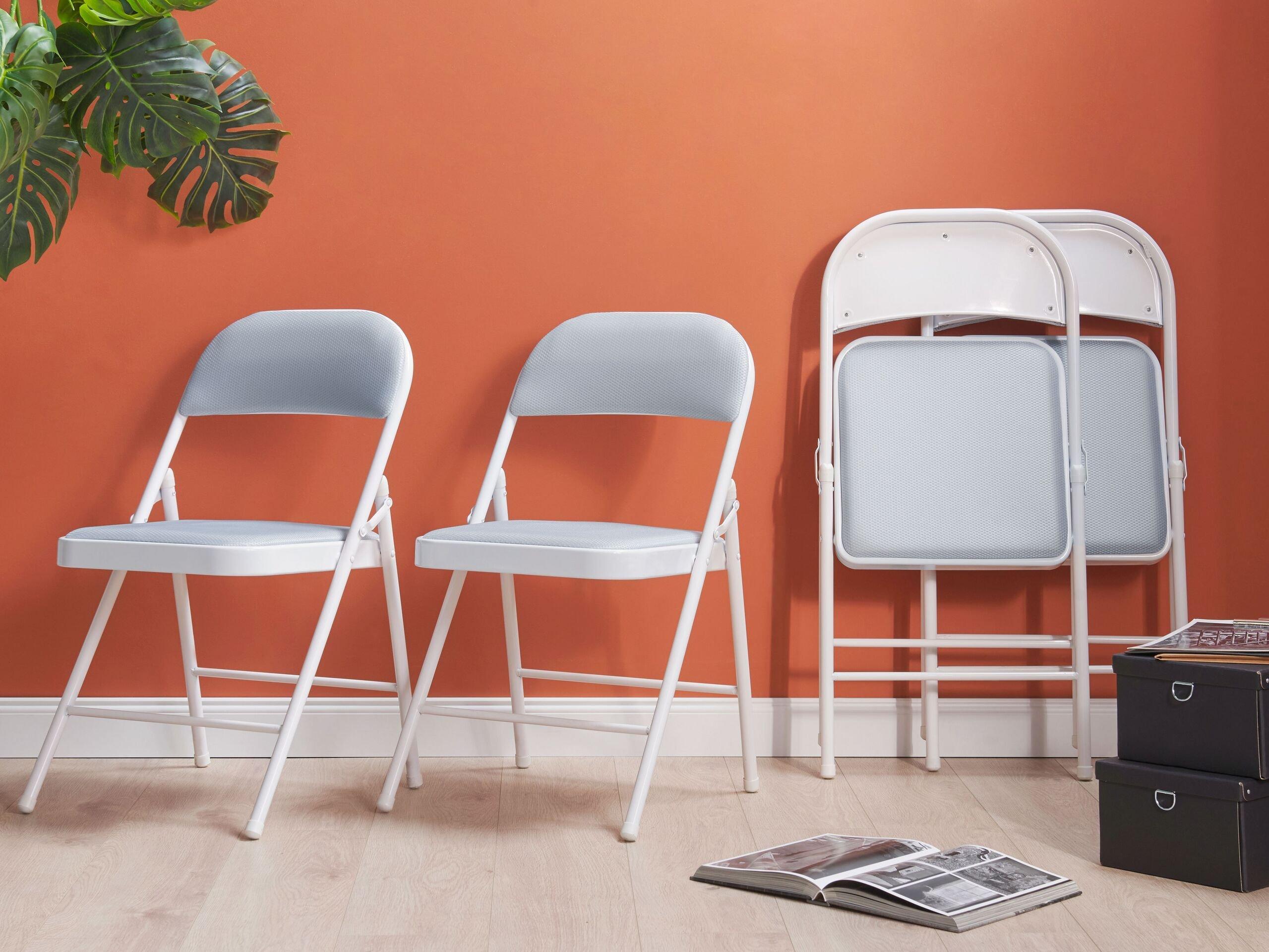 Beliani Klappstuhl 4er Set aus Mesh Minimalistisch SPARKS  