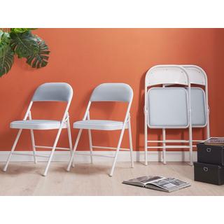 Beliani Lot de 4 chaises pliantes en Tissu maillé Minimaliste SPARKS  