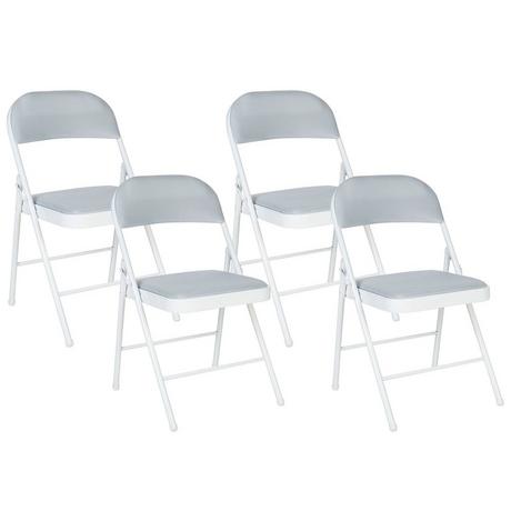 Beliani Lot de 4 chaises pliantes en Tissu maillé Minimaliste SPARKS  