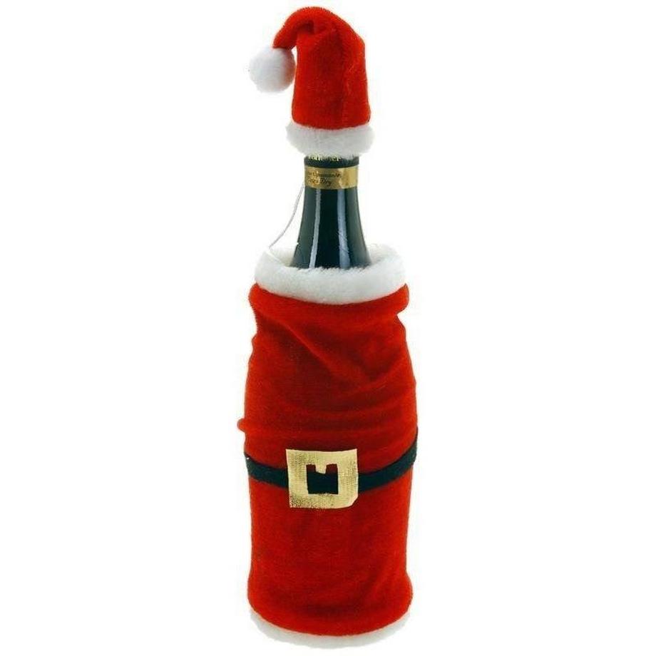 Orion  Tenue de Noël élégante : blazer et bonnet de Noel pour bouteille de vin 